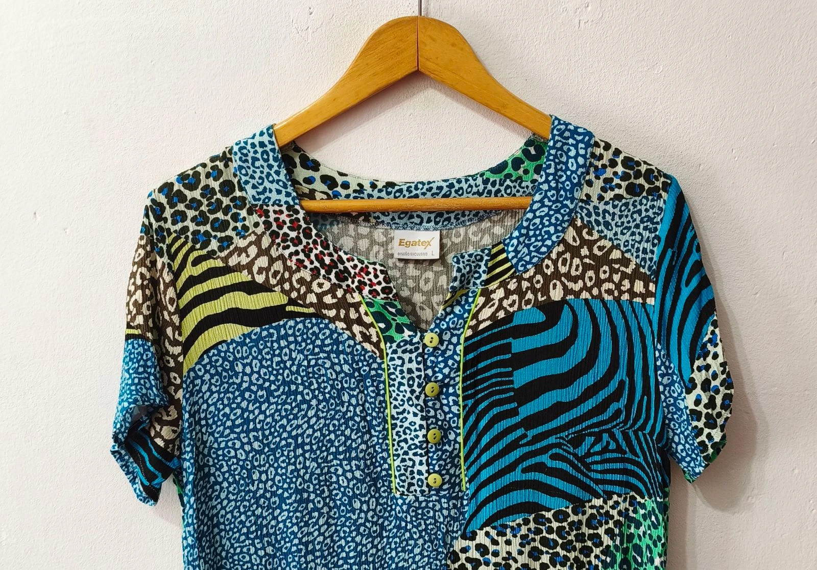 Egatex blauwe zomerjurk voor dames maat L – photo 3